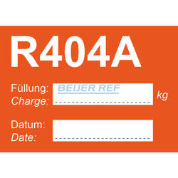 Etiquette autocollante réfrigérant R404A