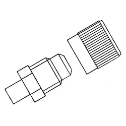 Lötverbindungsstück mit Schraderventil und Schnellverschlusskappe L1