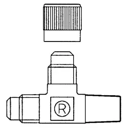 T-Stück mit Schraderventil und Schnellverschlusskappe ST